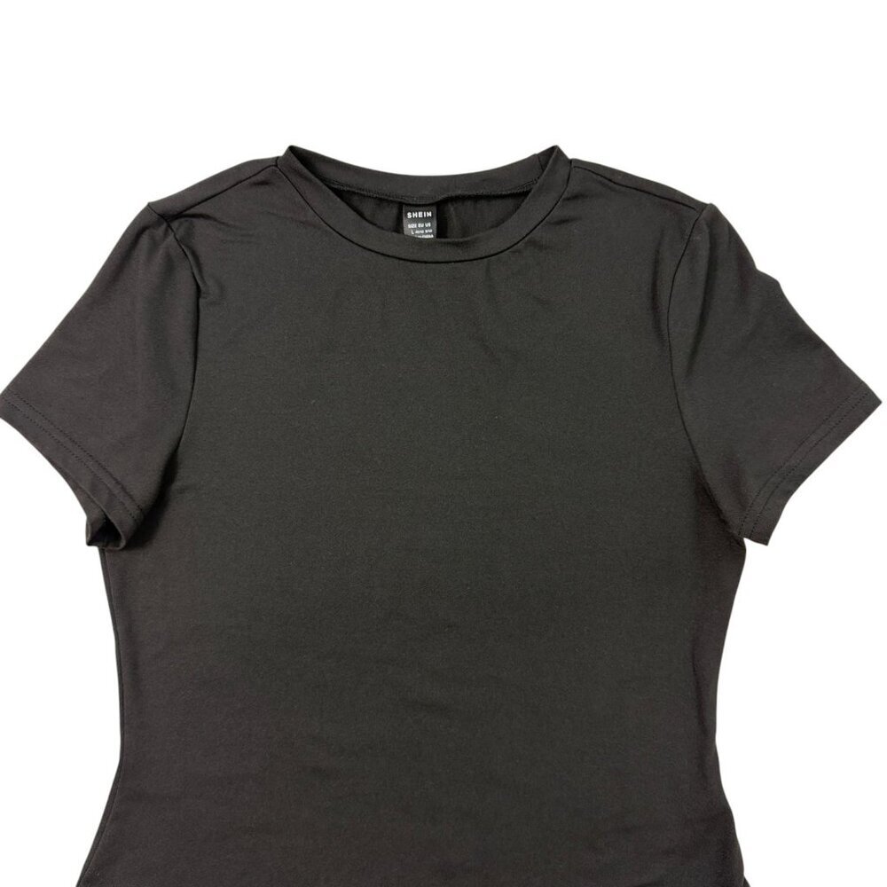Black Short Sleeve Bodysuit Women’s Size L - Picture 4 of 10
